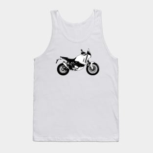 DesertX Bike Side View Black and White Tank Top